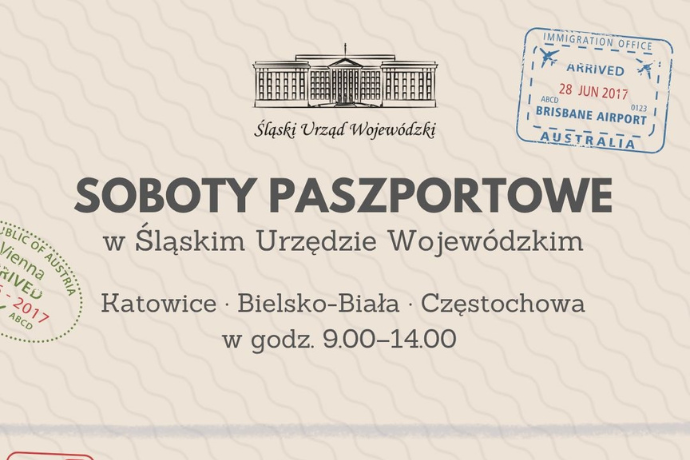 Grafika z informacją o sobocie paszportowej.