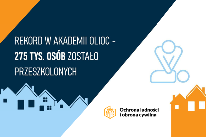 Grafika informacyjna o rekordzie przeszkolonych osób.