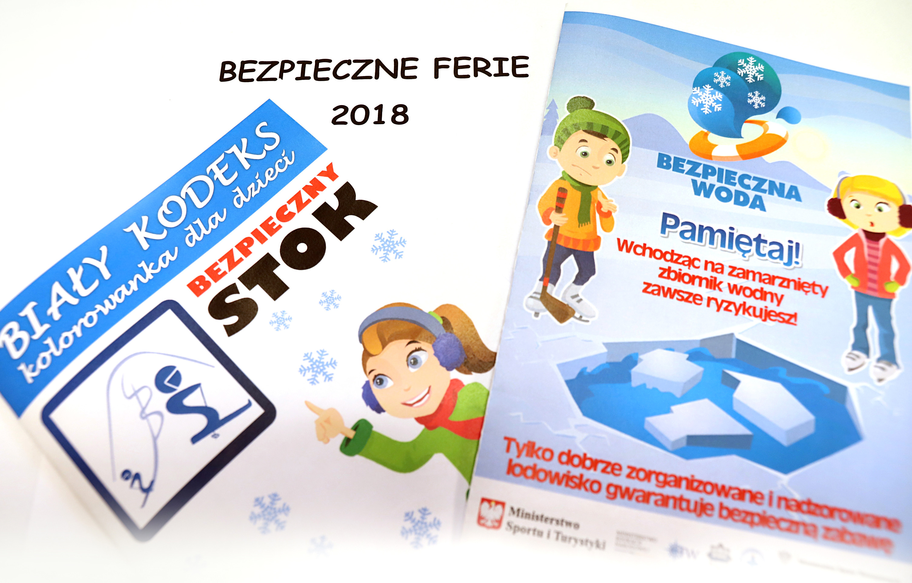 Grafika ilustracyjna akcji Bezpieczne ferie 2018 /mat. ŚUW/