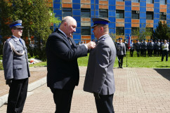 Zdjęcia z uroczystości 78. rocznicy Zbrodni Katyńskiej w Komendzie Wojewódzkiej Policji w Katowicach.