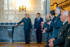 Odprawa wojewódzkich inspektorów ruchu drogowego w Sali Marmurowej Urzędu Wojewódzkiego