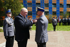 Zdjęcia z uroczystości 78. rocznicy Zbrodni Katyńskiej w Komendzie Wojewódzkiej Policji w Katowicach.
