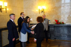 Galeria zdjęć z obchodów jubileuszu 25-lecia istnienia Stałego Sądu Polubownego w Katowicach, w których udział wziął wicewojewoda śląski Mariusz Trepka.