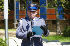 Zdjęcia z uroczystości 78. rocznicy Zbrodni Katyńskiej w Komendzie Wojewódzkiej Policji w Katowicach.