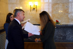 Galeria zdjęć z obchodów jubileuszu 25-lecia istnienia Stałego Sądu Polubownego w Katowicach, w których udział wziął wicewojewoda śląski Mariusz Trepka.