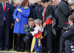 Galeria ze zdjęciami z wizyty Prezydenta Andrzeja Dudy w Wodzisławiu Śląskim, podczas której obecny był wojewoda śląski Jarosław Wieczorek /fot. A. Karendał/