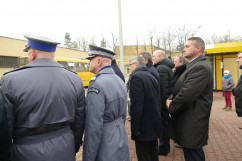Zdjęcia z wizyty ministra spraw wewnętrznych i administracji Joachima Brudzińskiego w Katowicach.