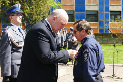 Zdjęcia z uroczystości 78. rocznicy Zbrodni Katyńskiej w Komendzie Wojewódzkiej Policji w Katowicach.