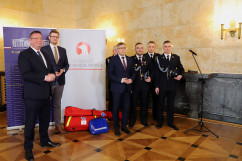 Galeria zdjęć z konferencji prasowej nt. naboru wniosków dla OSP w ramach Funduszu Sprawiedliwości  /fot. A. Karendał/