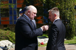 Zdjęcia z uroczystości 78. rocznicy Zbrodni Katyńskiej w Komendzie Wojewódzkiej Policji w Katowicach.