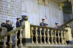 Galeria zdjęć z obchodów jubileuszu 25-lecia istnienia Stałego Sądu Polubownego w Katowicach, w których udział wziął wicewojewoda śląski Mariusz Trepka.