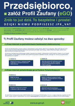 Plakat promujący Profil Zaufany / materiał Ministerstwa Cyfryzacji