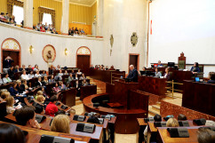 Galeria zdjęć ze spotkania z przedstawicielami gmin na temat koordynacji świadczeń rodzinnych i wychowawczego /fot. A. Karendał/