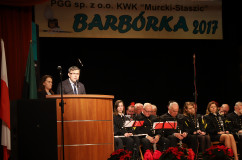 Galeria ze zdjęciami z barbórki w KWK „Murcki - Staszic” z udziałem wojewody Jarosława Wieczorka /fot. A. Karendał/