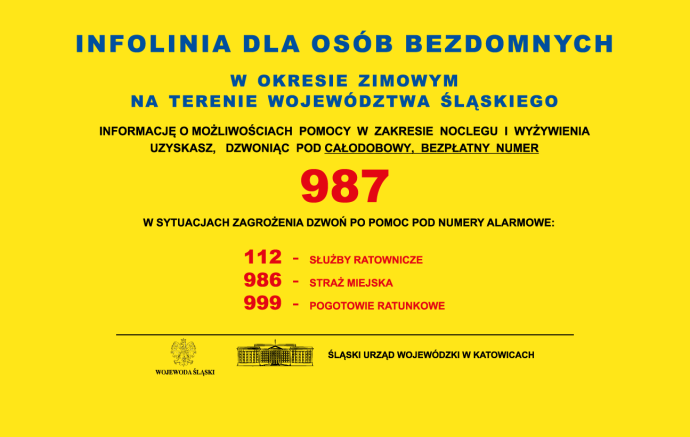Infolinia dla osób w kryzysie bezdomności.