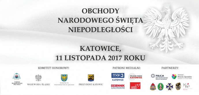 Plakat promujący uroczyste obchody Narodowego Święta Niepodległości