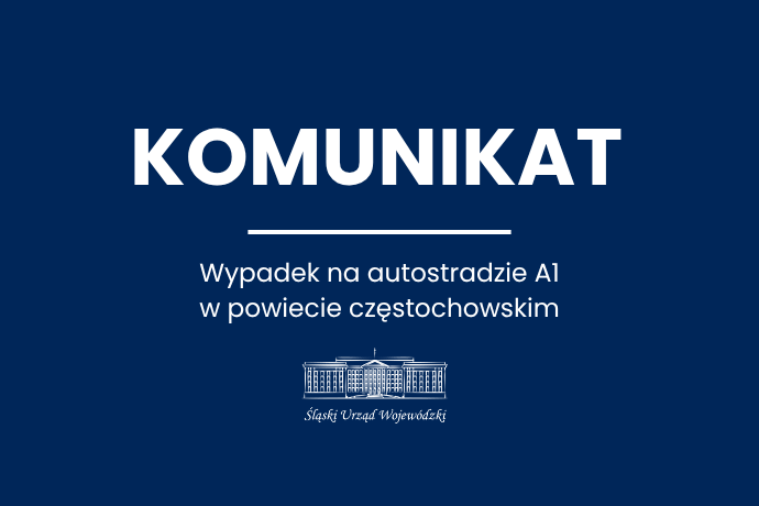 Grafika z napisem komunikat.