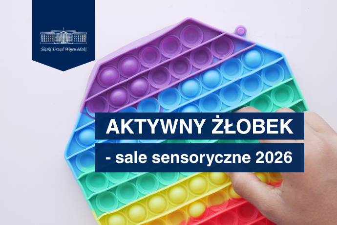 Grafika z napisaem Aktywny żłobek